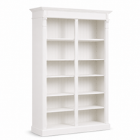 Open Bookcase - Meursault - Solid Pine - 135 x 39 x 210 cm - White
