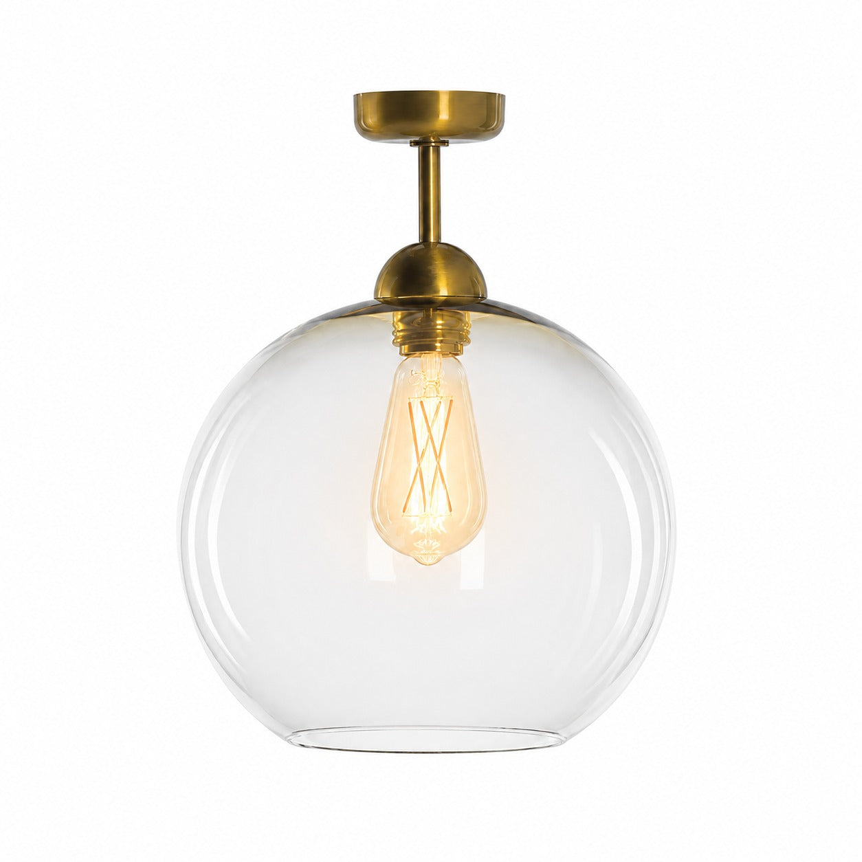 Ceiling Lamp Oskar 6819W - Gold (brass) - Lights on
