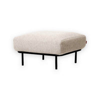 Outdoor Pouf Ursel - with Protective Cover - Cream Beige - 85 x 64 x 45 cm | Marcottestyle