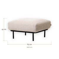 Outdoor Pouf Ursel - with Protective Cover - Cream Beige - 85 x 64 x 45 cm | Marcottestyle