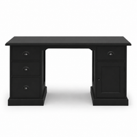 Desk - Oxford - Solid Pine - 152 x 70 x 78 cm - Black
