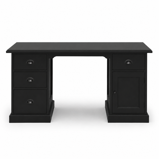 Desk - Oxford - Solid Pine - 152 x 70 x 78 cm - Black
