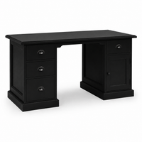 Desk - Oxford - Solid Pine - 152 x 70 x 78 cm - Black