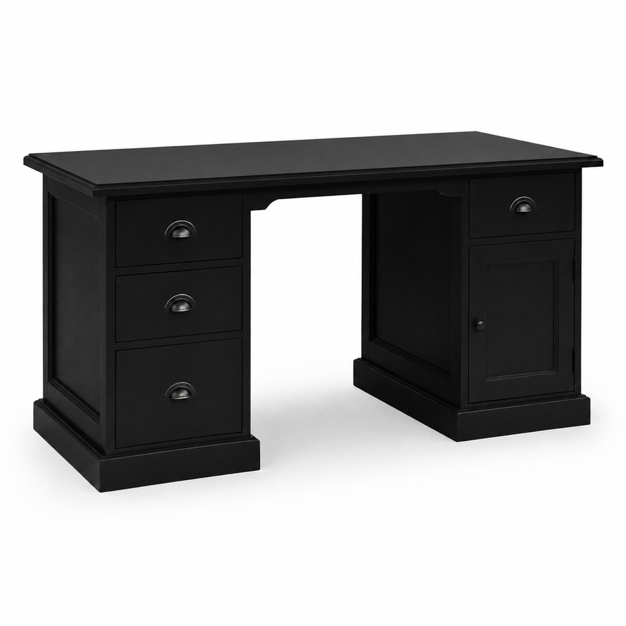Desk - Oxford - Solid Pine - 152 x 70 x 78 cm - Black