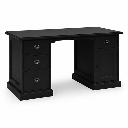 Desk - Oxford - Solid Pine - 152 x 70 x 78 cm - Black