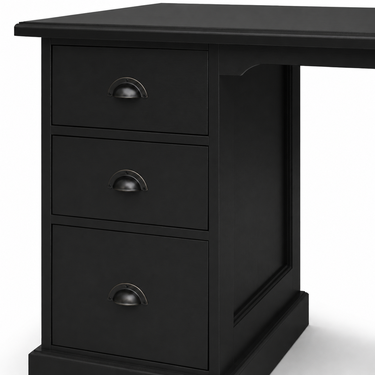 Desk - Oxford - Solid Pine - 152 x 70 x 78 cm - Black