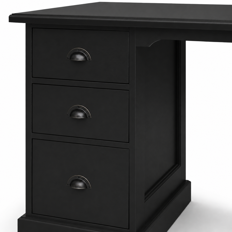 Desk - Oxford - Solid Pine - 152 x 70 x 78 cm - Black