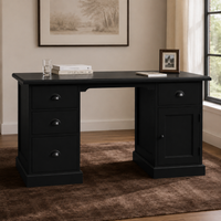 Desk - Oxford - Solid Pine - 152 x 70 x 78 cm - Black