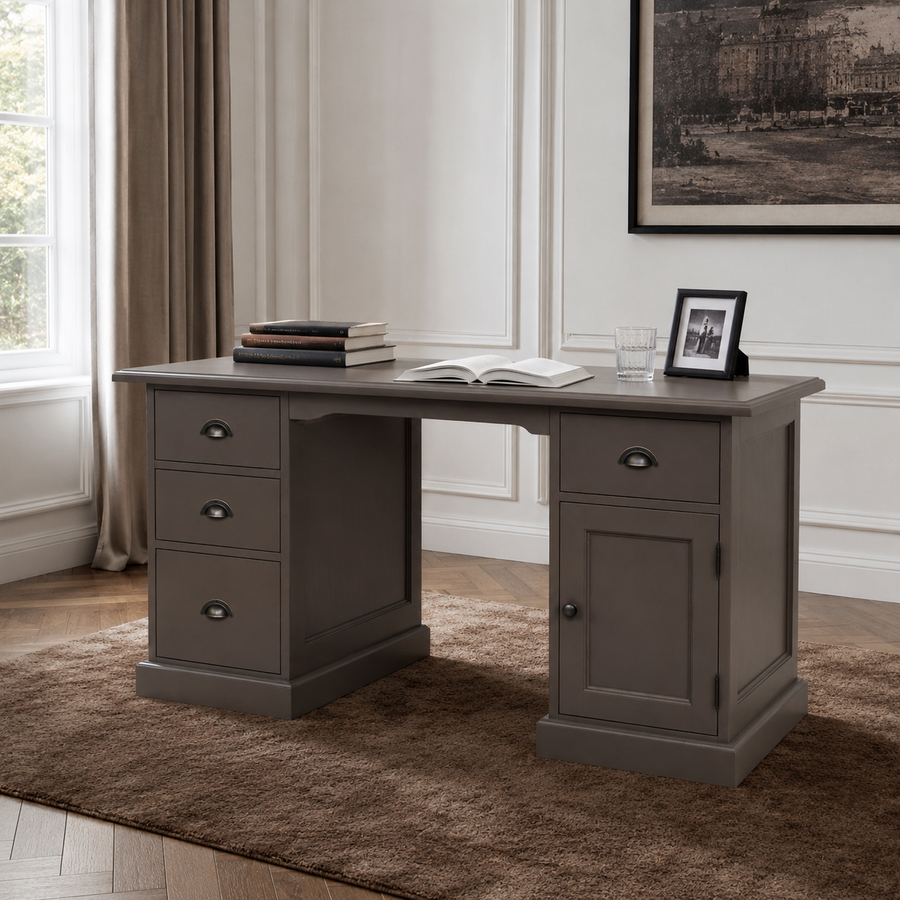 Desk - Oxford - Solid Pine - 152 x 70 x 78 cm - Brown