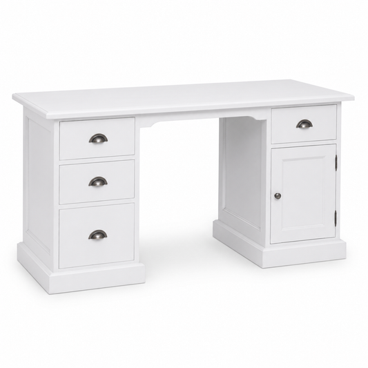 Desk - Oxford - Solid Pine - 152 x 70 x 78 cm - White