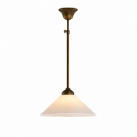 Hängelampe Finn 4534Z dark bronze pendant mit light turned on showing warm glow through the lampshade fabric, front view on white background mit professional studio lighting, by Marcottestyle