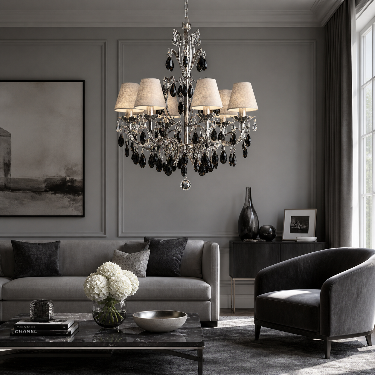 Hanglamp Gus 9193Q - Antiek zilver