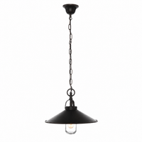 Suspension Iris 7952M bronze dark finish front view, single E27 bulb 35cm diameter pendant avec elegant curved shade and detailed metalwork on white background avec soft studio shadows by Marcottestyle