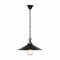 Suspension Iris 7952M bronze dark avec lights turned on showing warm glow through shade fabric, front view on white background avec subtle contact shadows professional product photography by Marcottestyle