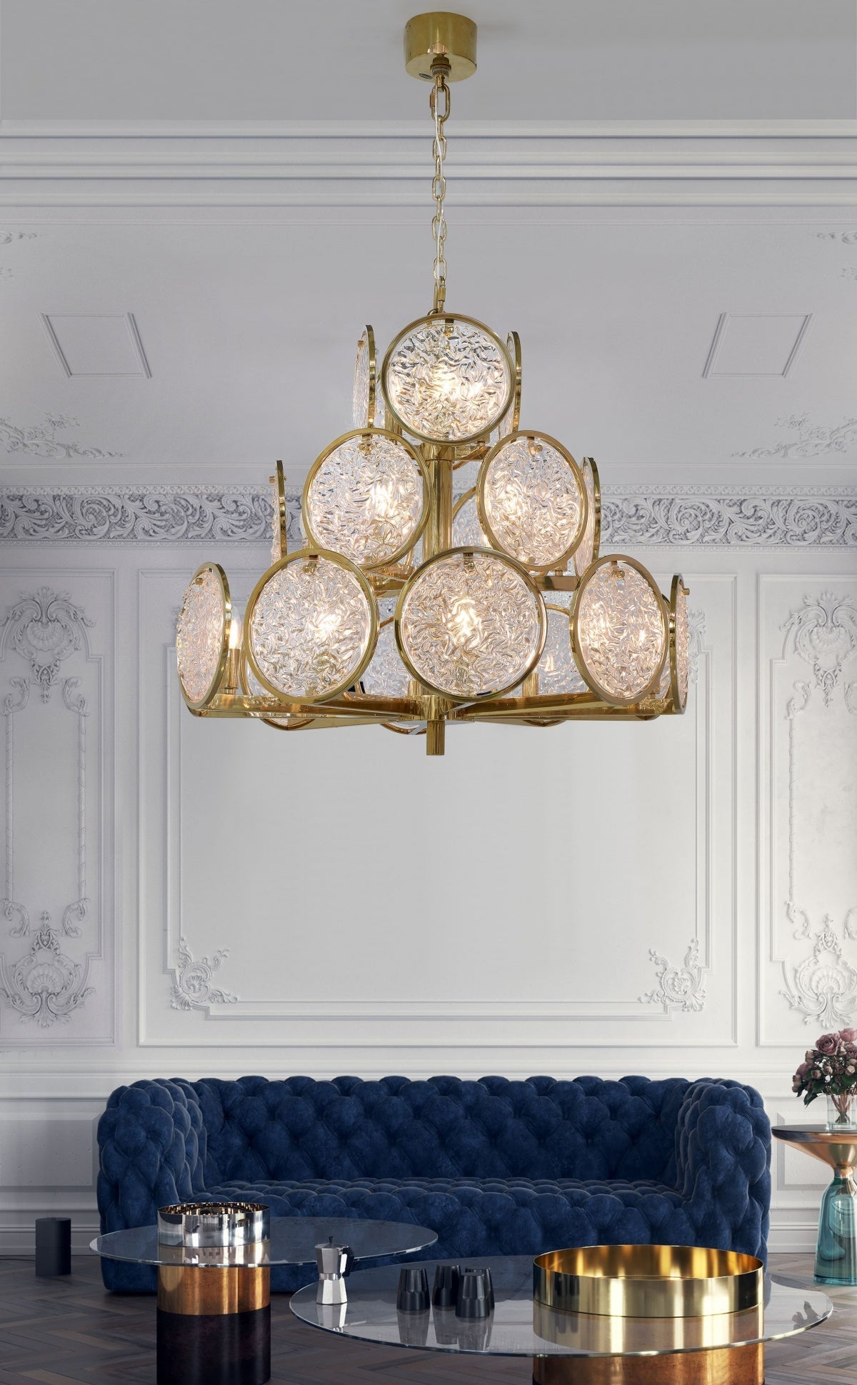 Pendant light - Line Ceres - MCS Polished Ti Gold | Marcottestyle