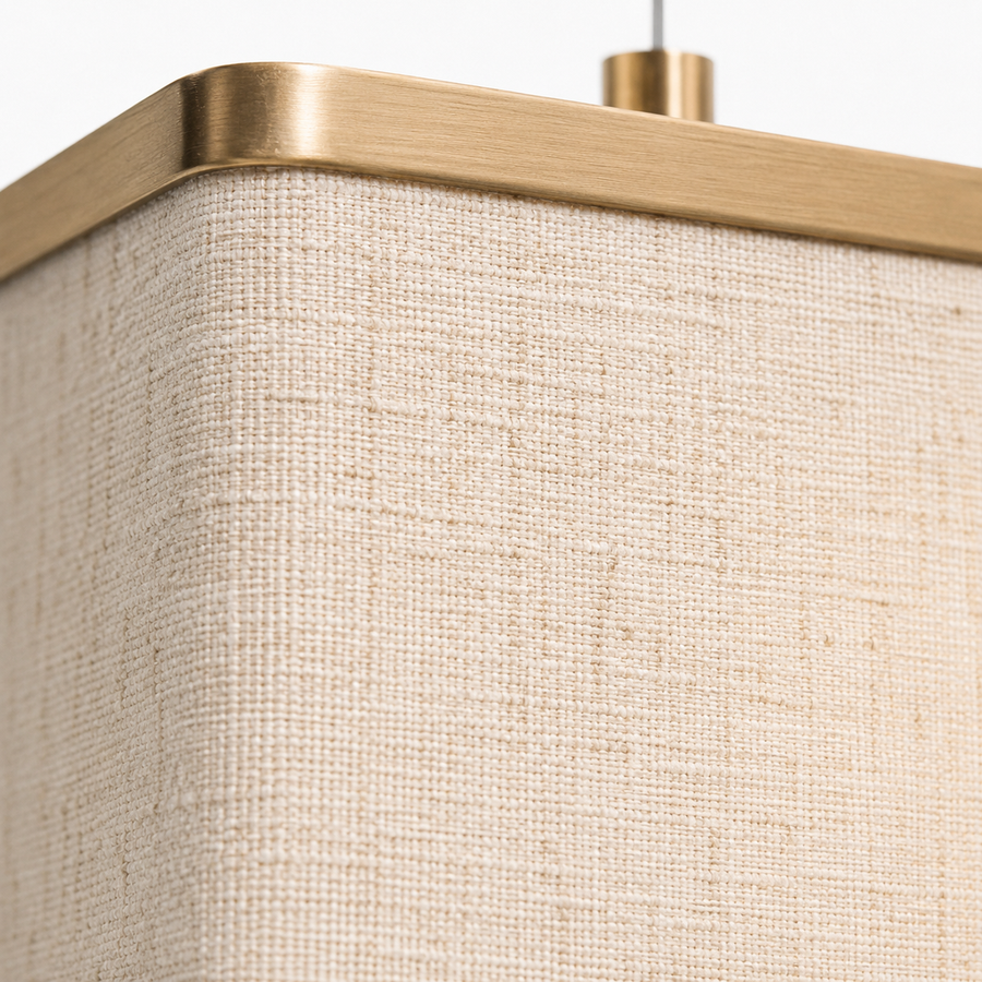 Close-up macro detail shot of Pendant Light Nita 2441U showing intricate brass metal texture and material finish at high resolution by Marcottestyle