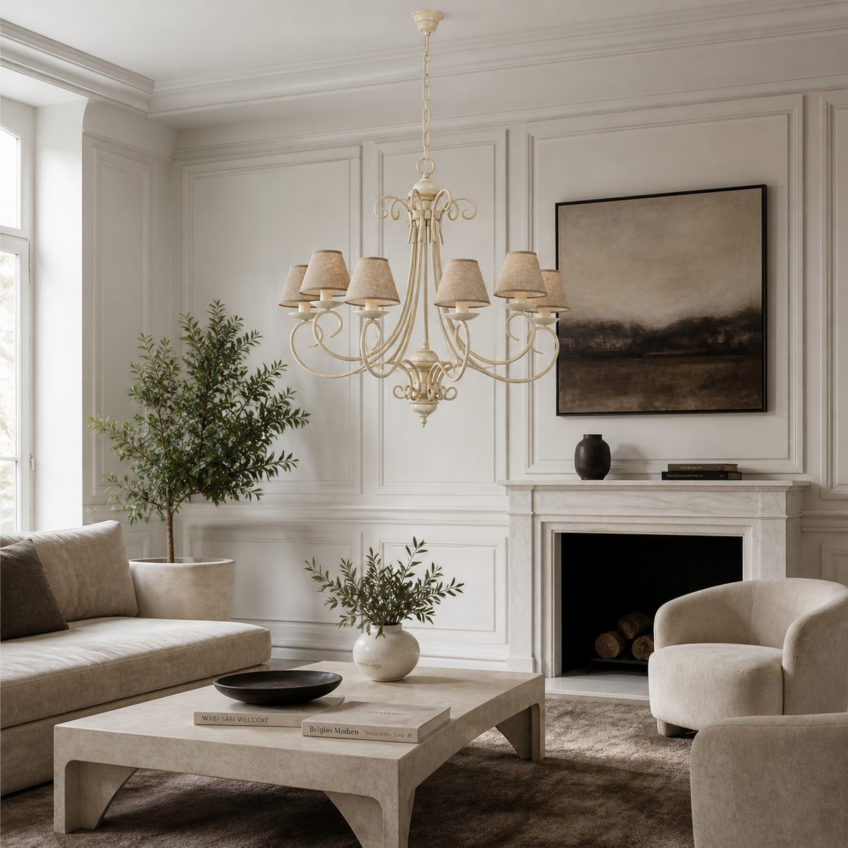 Pendant Light Zeph 2897B - Cream