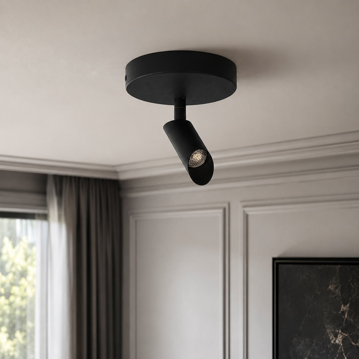 Ceiling Lamp Per 2812U - Noir - In modern room