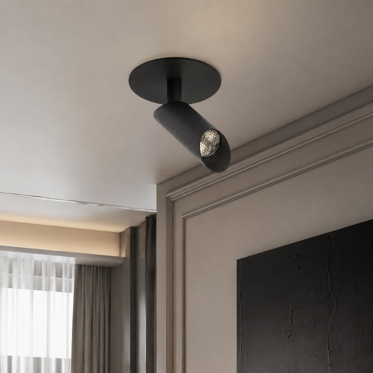 Ceiling Lamp Per 7068Q - Black - In modern room | Marcottestyle