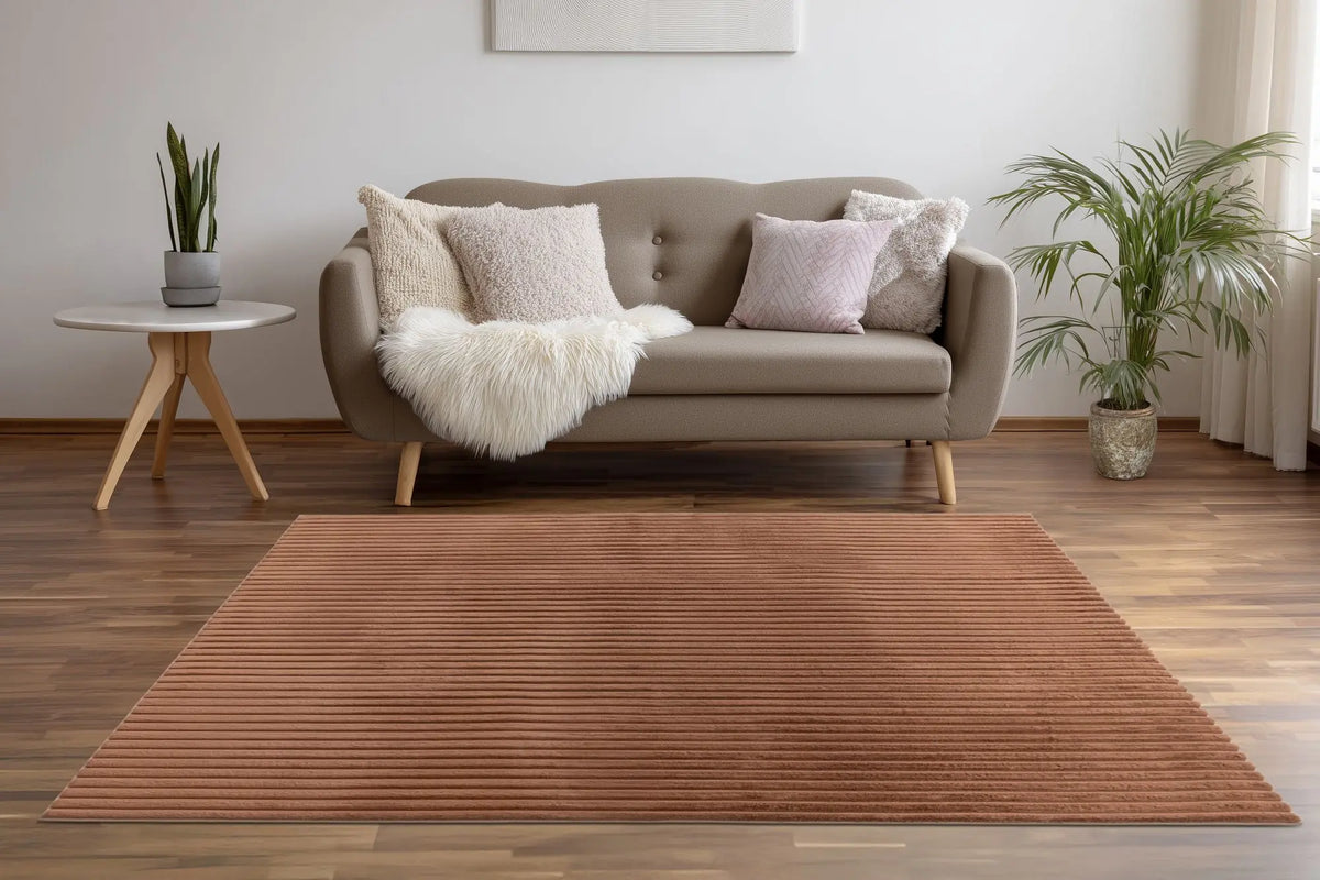 Hochflor-Teppich - Brienne Chocolate Braun