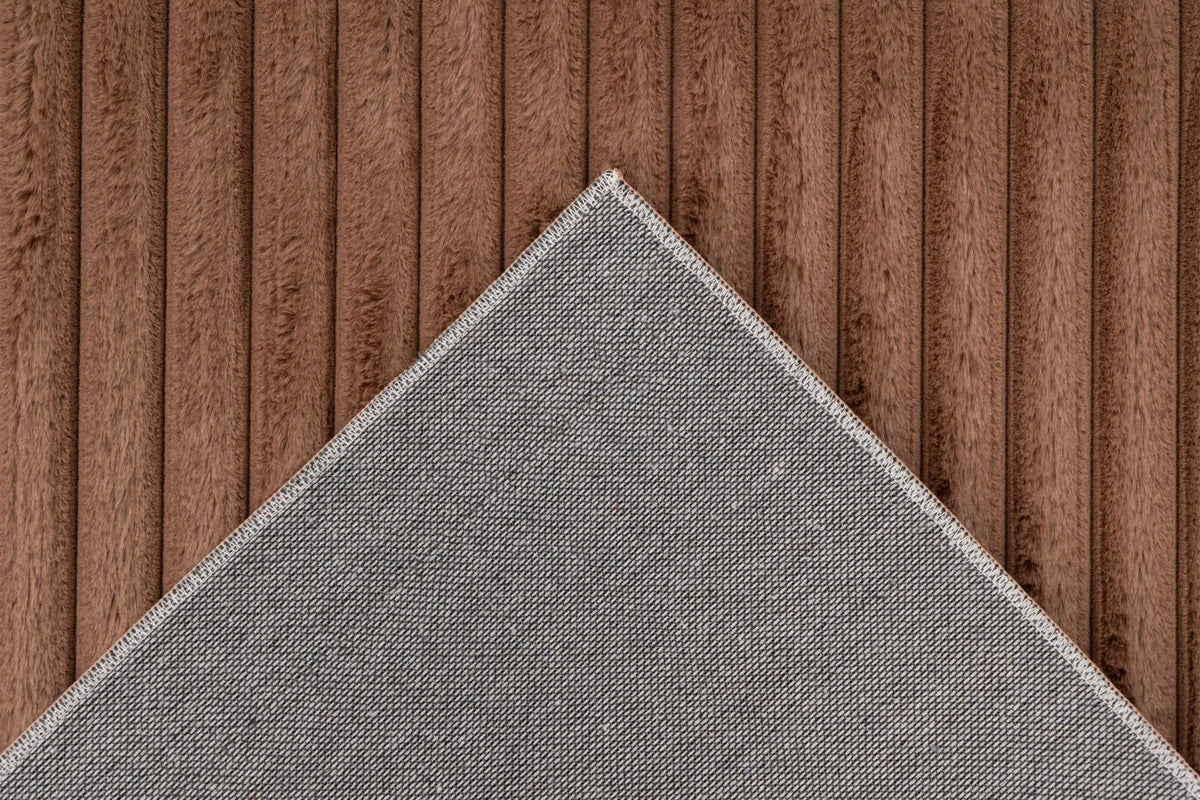 Hochflor-Teppich - Brienne Chocolate Braun