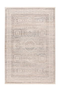 Low-Pile Rug - Zarina Silver / Beige Medallion