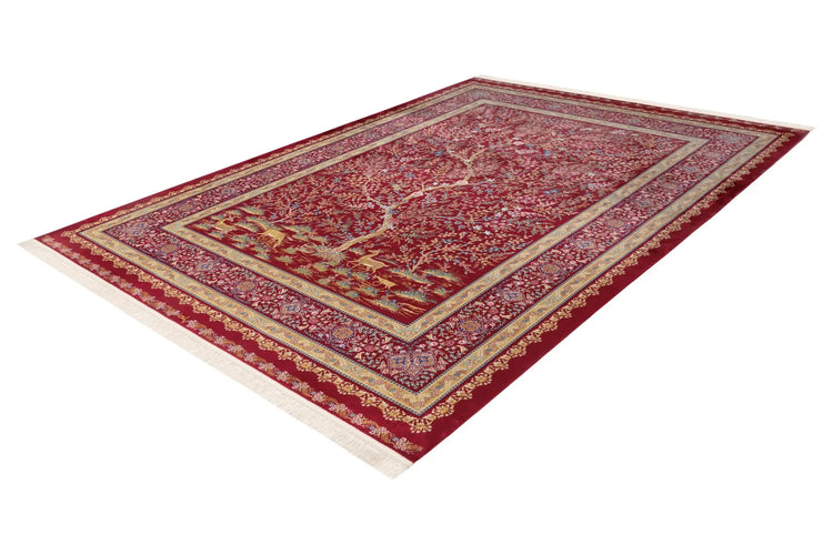 Kurzflor-Teppich - Cortina Rot Pictorial
