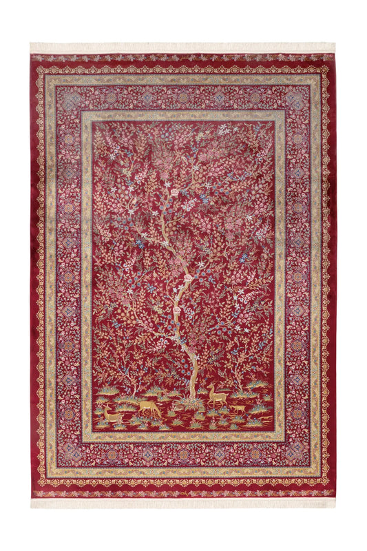 Low-Pile Rug - Cortina Red Pictorial