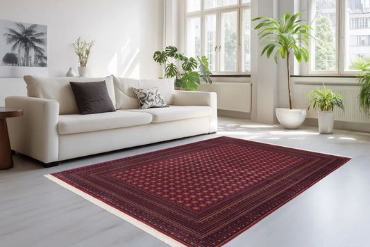 Low-Pile Rug - Cortina Red Ornamental 3