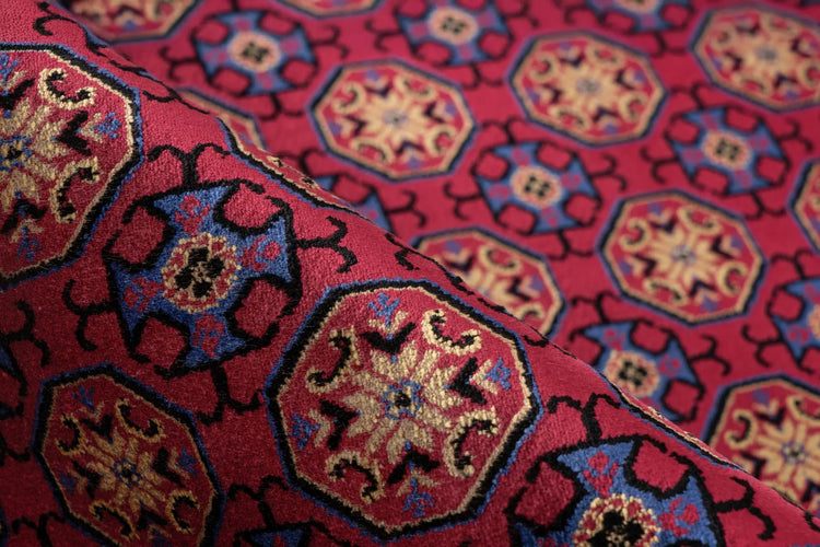 Kurzflor-Teppich - Cortina Rot Ornamental 3