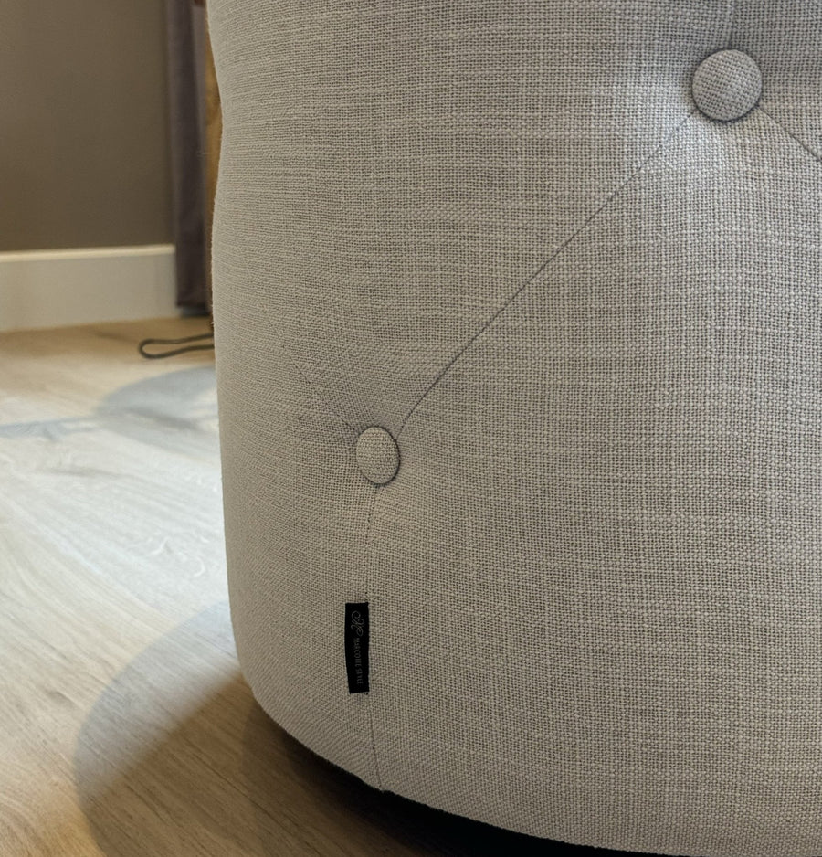 Pouf Cerio - Tissu - Ivoire Blanc - Marcottestyle Shop