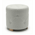 Pouf Cerio - Tissu - Ivoire Blanc