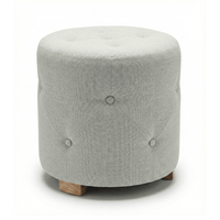 Pouf Cerio - Tissu - Ivoire Blanc - Marcottestyle Shop