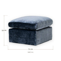 Pouf Erpe - Navy Blue - 70 x 70 x 54 cm | Marcottestyle