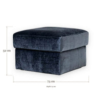 Pouf Erpe - Navy Blue - 73 x 73 x 52 cm | Marcottestyle
