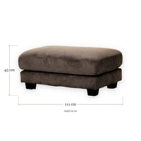 Pouf Hansbeke - Anthracite Grey - 111 x 69 x 45 cm | Marcottestyle
