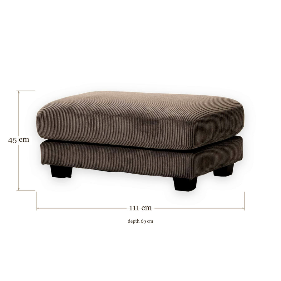 Pouf Hansbeke - Anthracite Grey - 111 x 69 x 45 cm | Marcottestyle