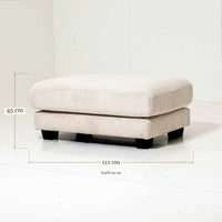 Pouf Hansbeke - Cream Beige - 111 x 69 x 45 cm | Marcottestyle