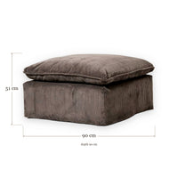 Pouf Zonnebeke - Clay Brown - 90 x 90 x 51 cm | Marcottestyle