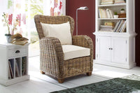 Queen Kubu Rattan Arm Stuhl | Marcottestyle