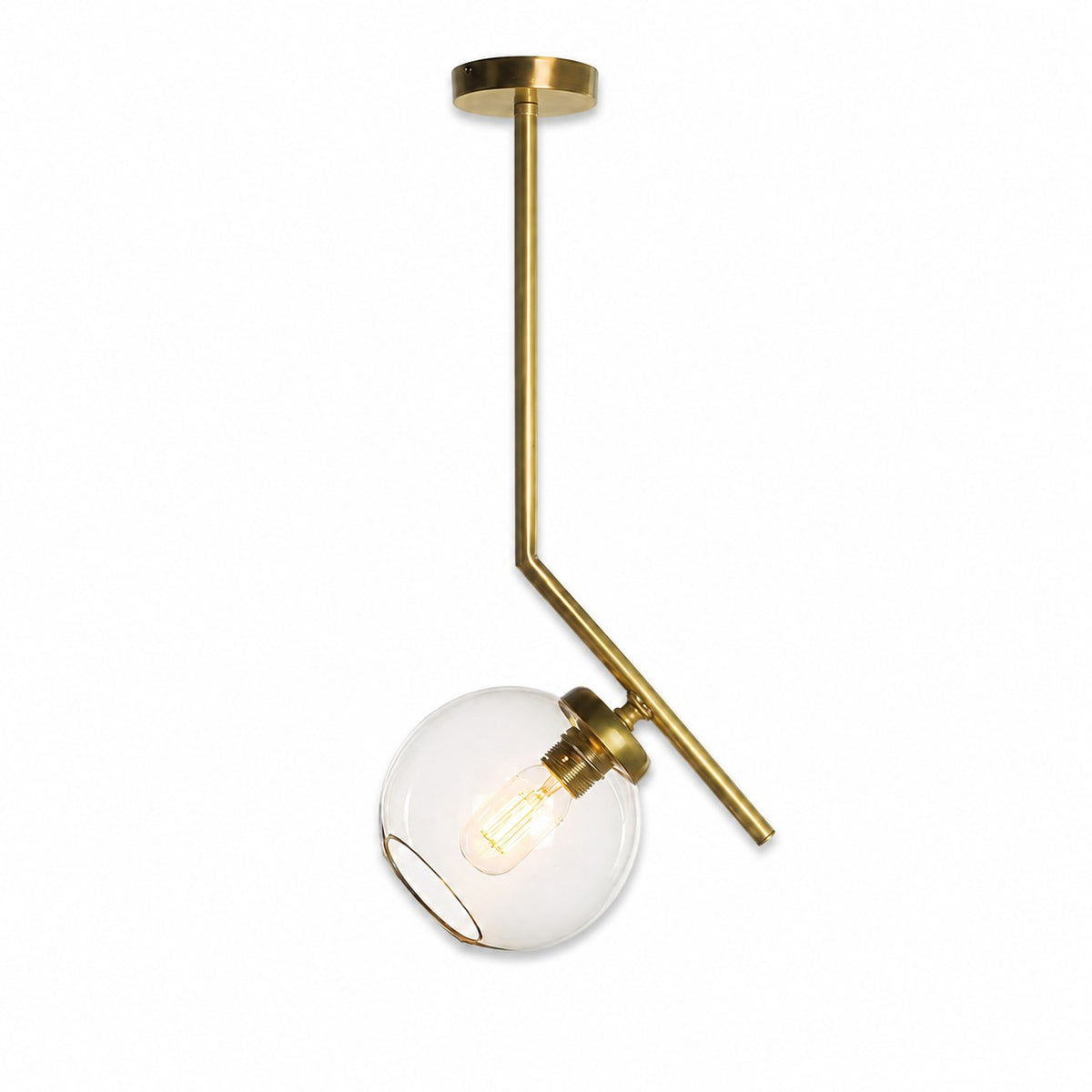 Ceiling Lamp Quinn 3299X - Gold (brass) - Lights on | Marcottestyle
