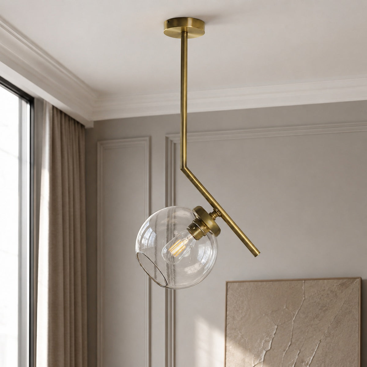 Ceiling Lamp Quinn 3299X - Gold (brass) - In modern room | Marcottestyle