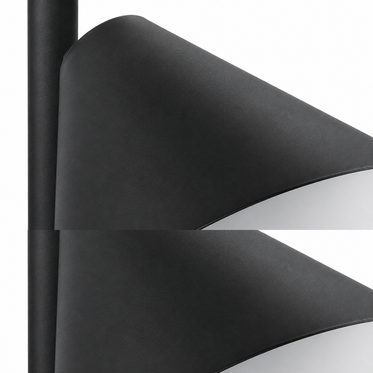 Close-up macro detail shot of Floor Lamp Quinn 1895N showing intricate fabric texture and material finish of the cone shade by Marcottestyle