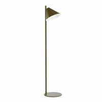 Stehlampe Quinn 2832O front view on white background mit subtle shadow, showcasing the elegant cone-shaped bronze shade and refined base design by Marcottestyle