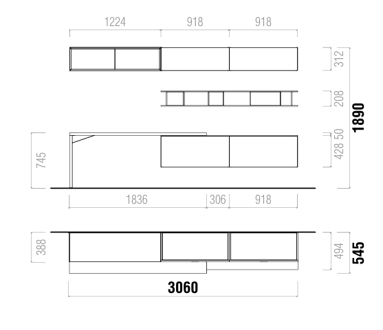 Ravello Luxury Italian TV Wall Unit | Modern Floating Media Console - Marcottestyle Shop | Marcottestyle