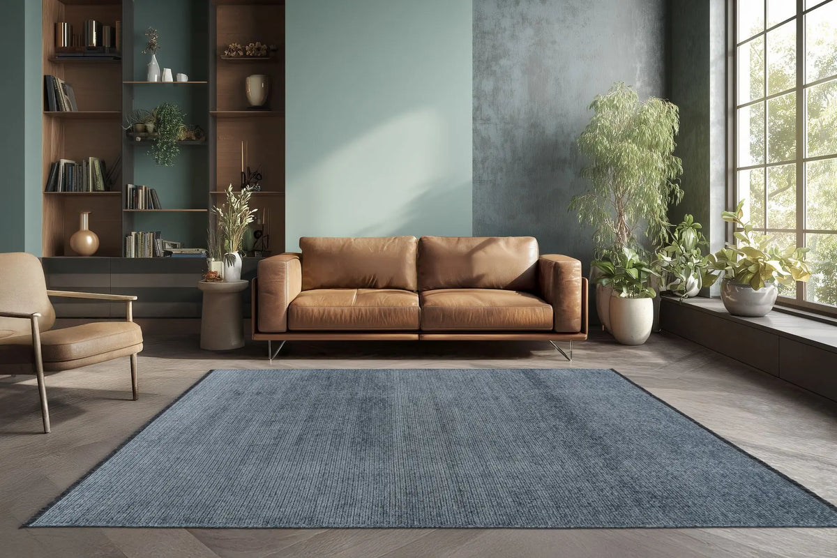 Low-Pile Rug - Delvaux Blue