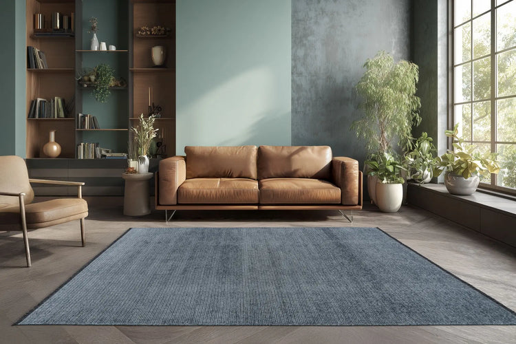 Low-Pile Rug - Delvaux Blue