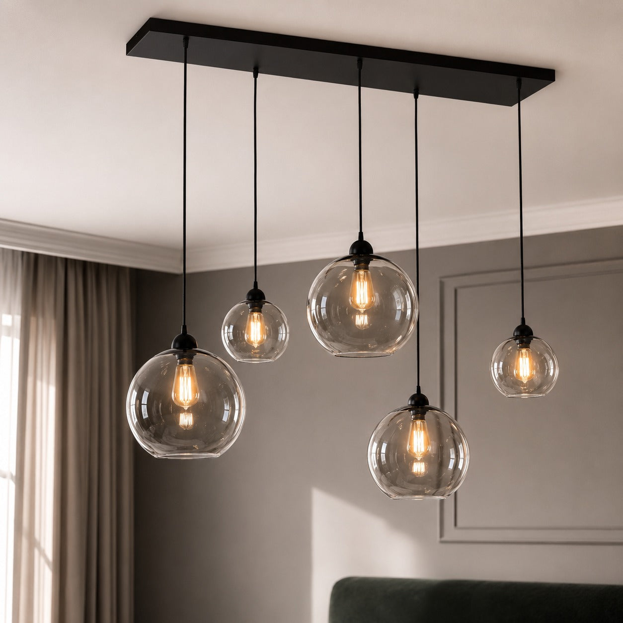 Ceiling Lamp Roa 2349Q - Schwarz - Lights on