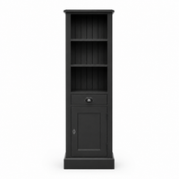 Bathroom cabinet - Roscoff - Solid Pine - 49 x 39 x 160 cm - Black