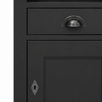 Bathroom cabinet - Roscoff - Solid Pine - 49 x 39 x 160 cm - Black